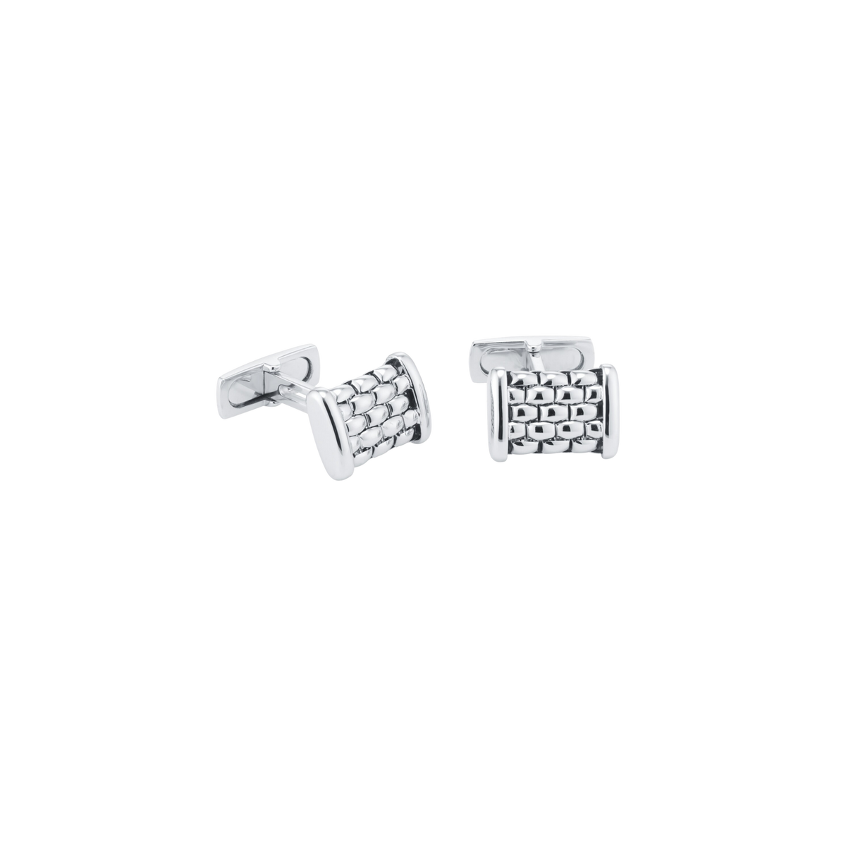 A refined accessory for formal occasions, these FOPE cufflinks combine polished 18ct white gold with the distinctive mesh styling of the Panorama collection.