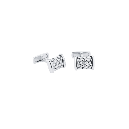 A refined accessory for formal occasions, these FOPE cufflinks combine polished 18ct white gold with the distinctive mesh styling of the Panorama collection.