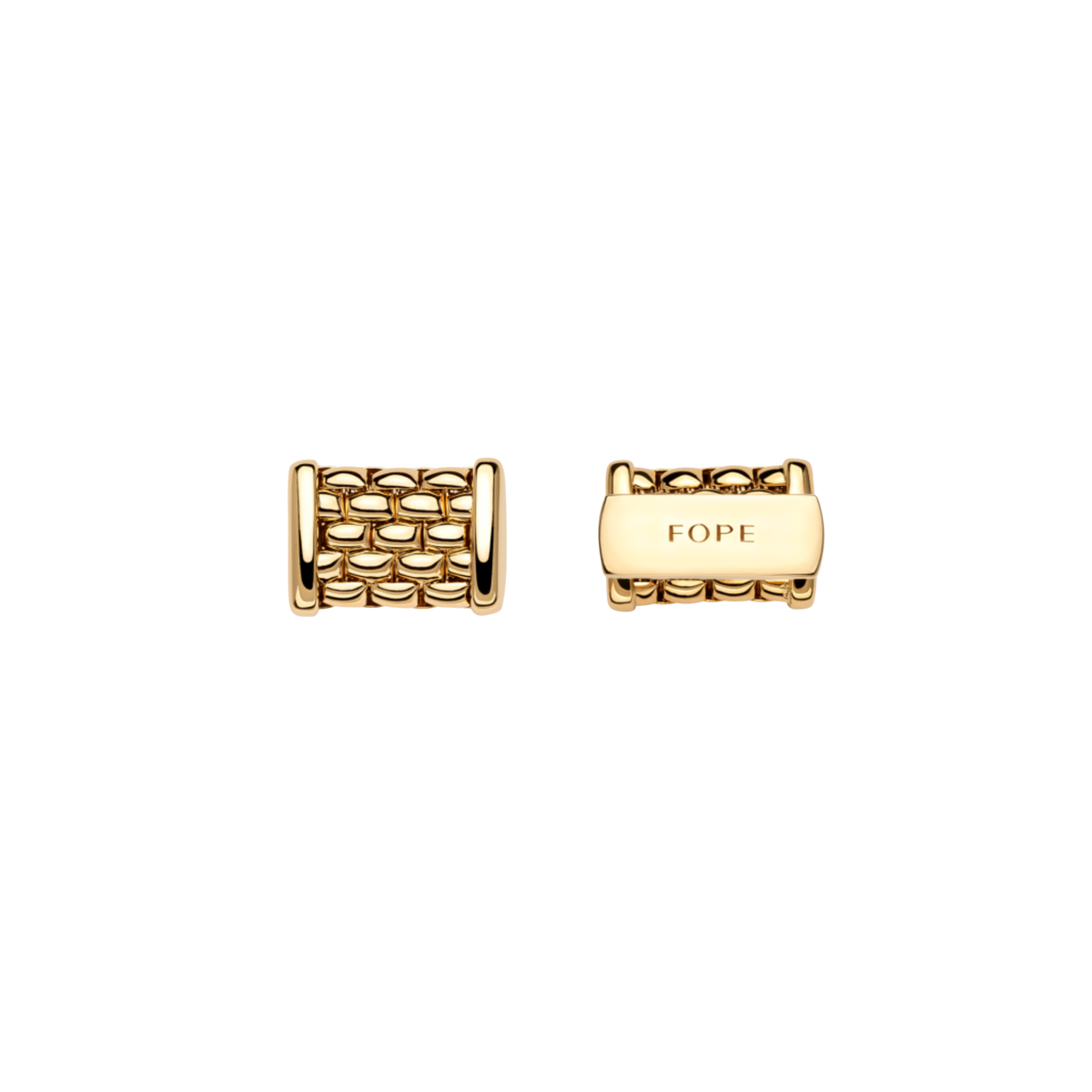 Designed with clean lines and exceptional craftsmanship, these 18ct yellow gold FOPE cufflinks bring understated luxury to every occasion.