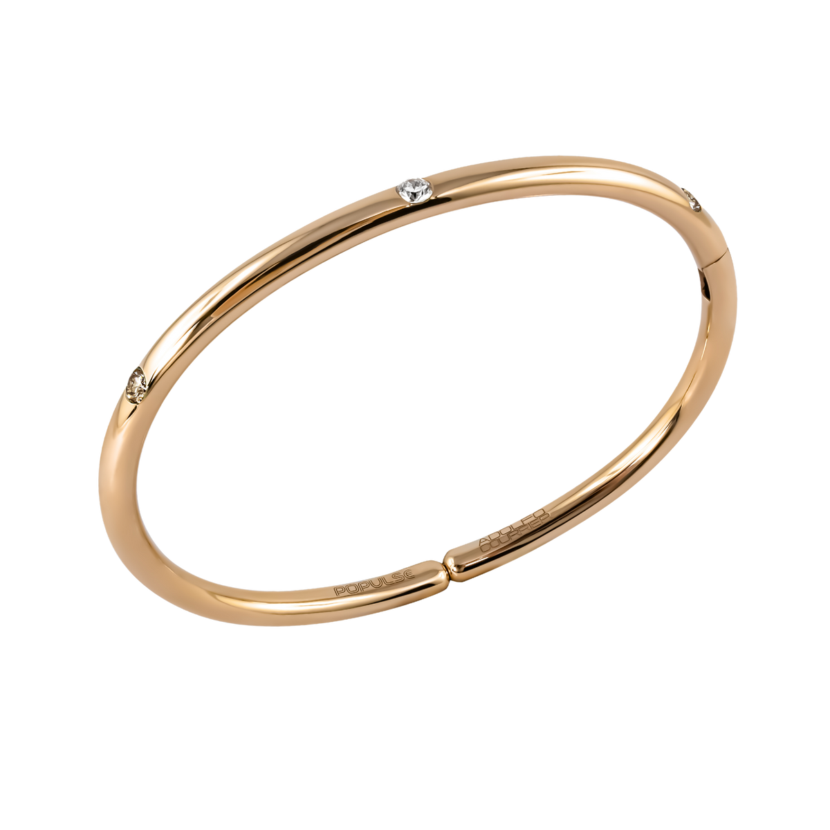 Adolfo Courrier Populse Cappuccino 18ct Yellow Gold Diamond Bangle