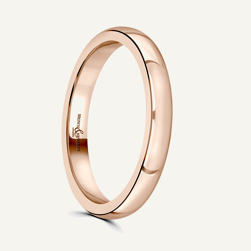 Ladies D-Shape Wedding Ring
