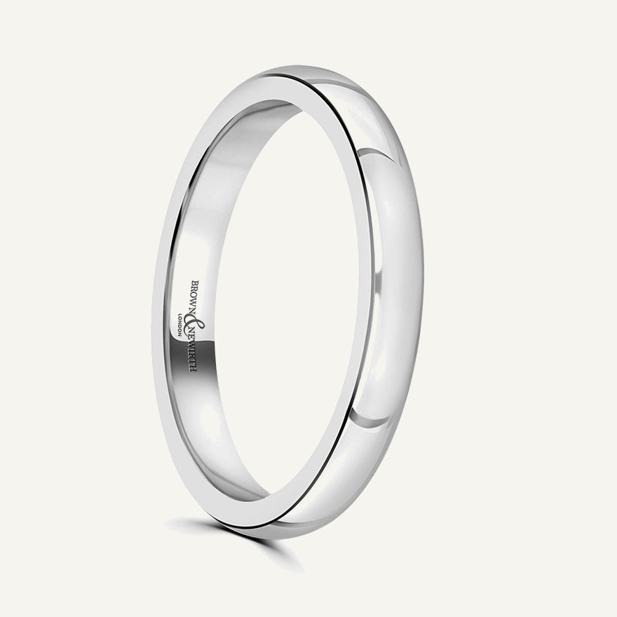 Gents D-Shape Wedding Ring