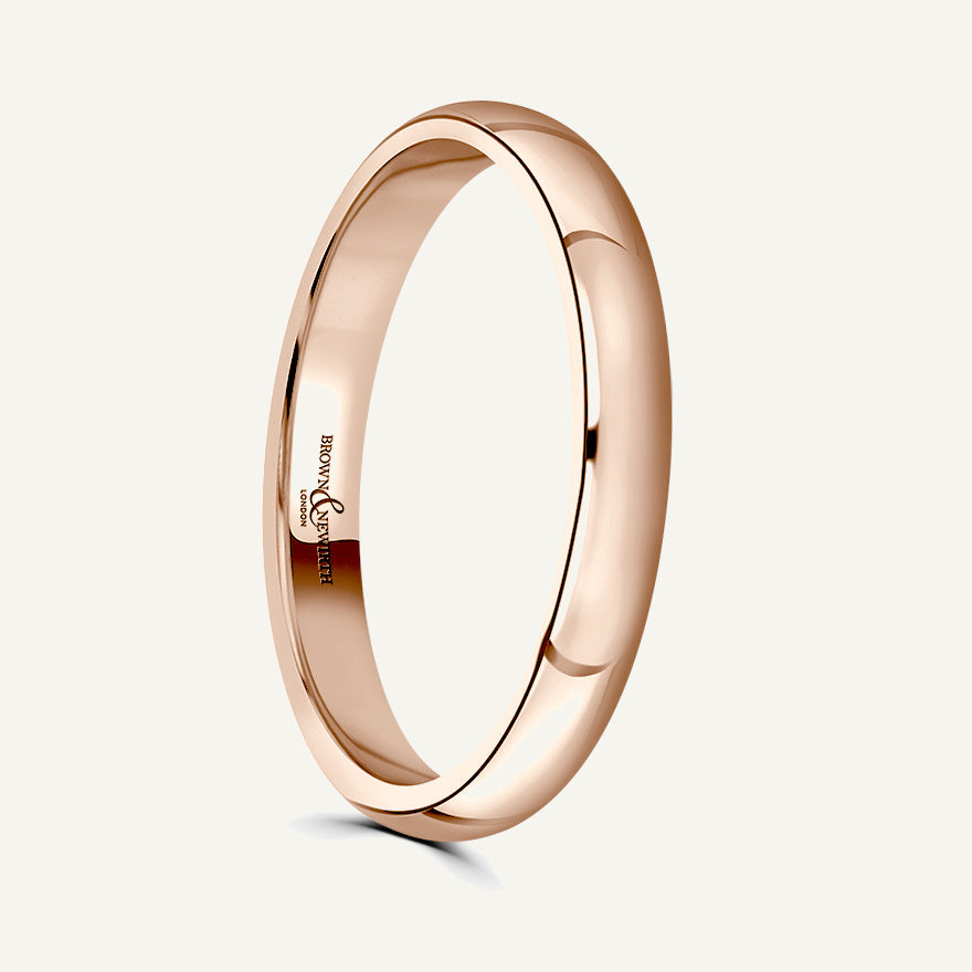 Gents D-Shape Wedding Ring