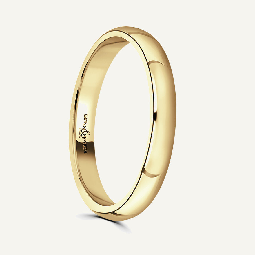 Gents D-Shape Wedding Ring