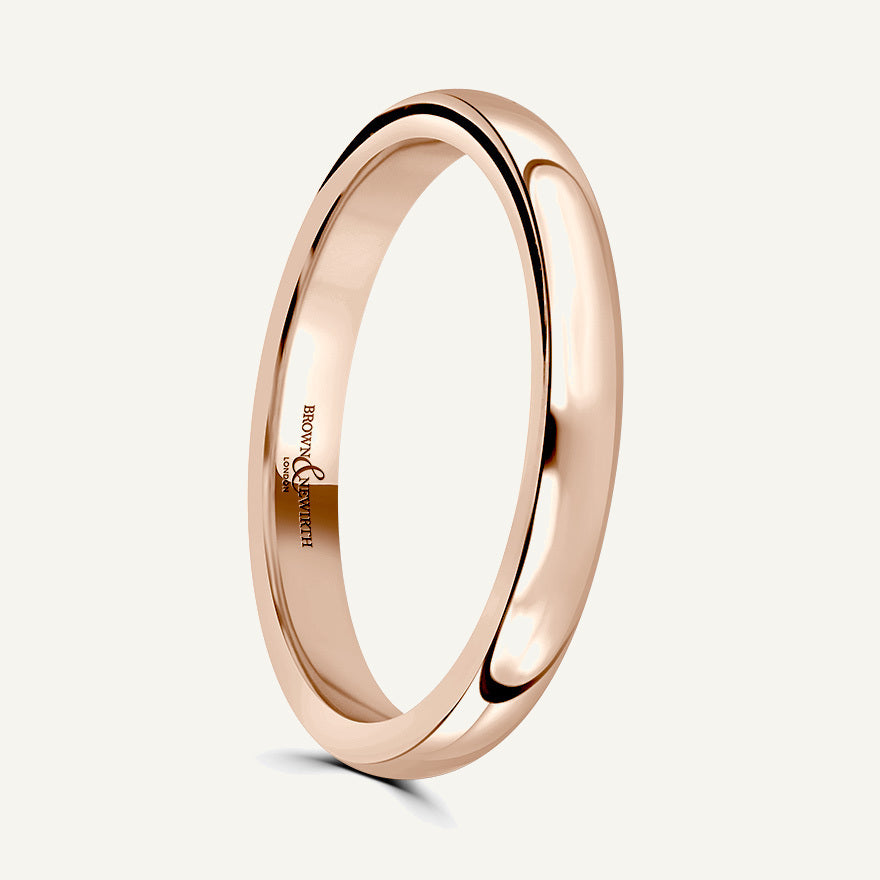 Gents D-Shape Wedding Ring