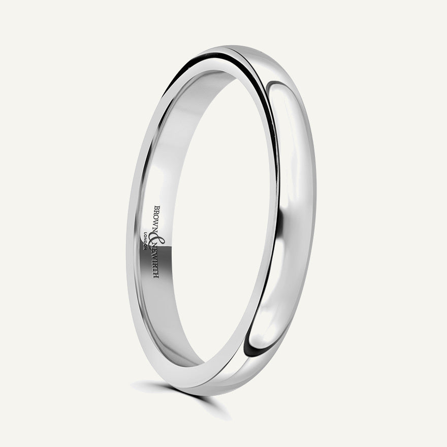Ladies D-Shape Wedding Ring
