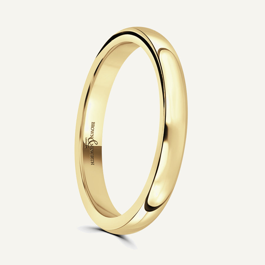 Gents D-Shape Wedding Ring