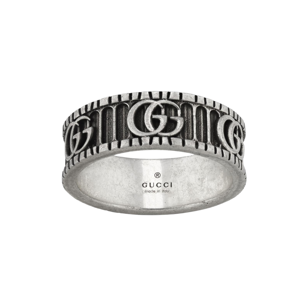 Elegant and effortlessly wearable, the Gucci GG Marmont sterling silver ring is crafted with iconic detailing, making it a sophisticated choice for everyday styling or gifting.