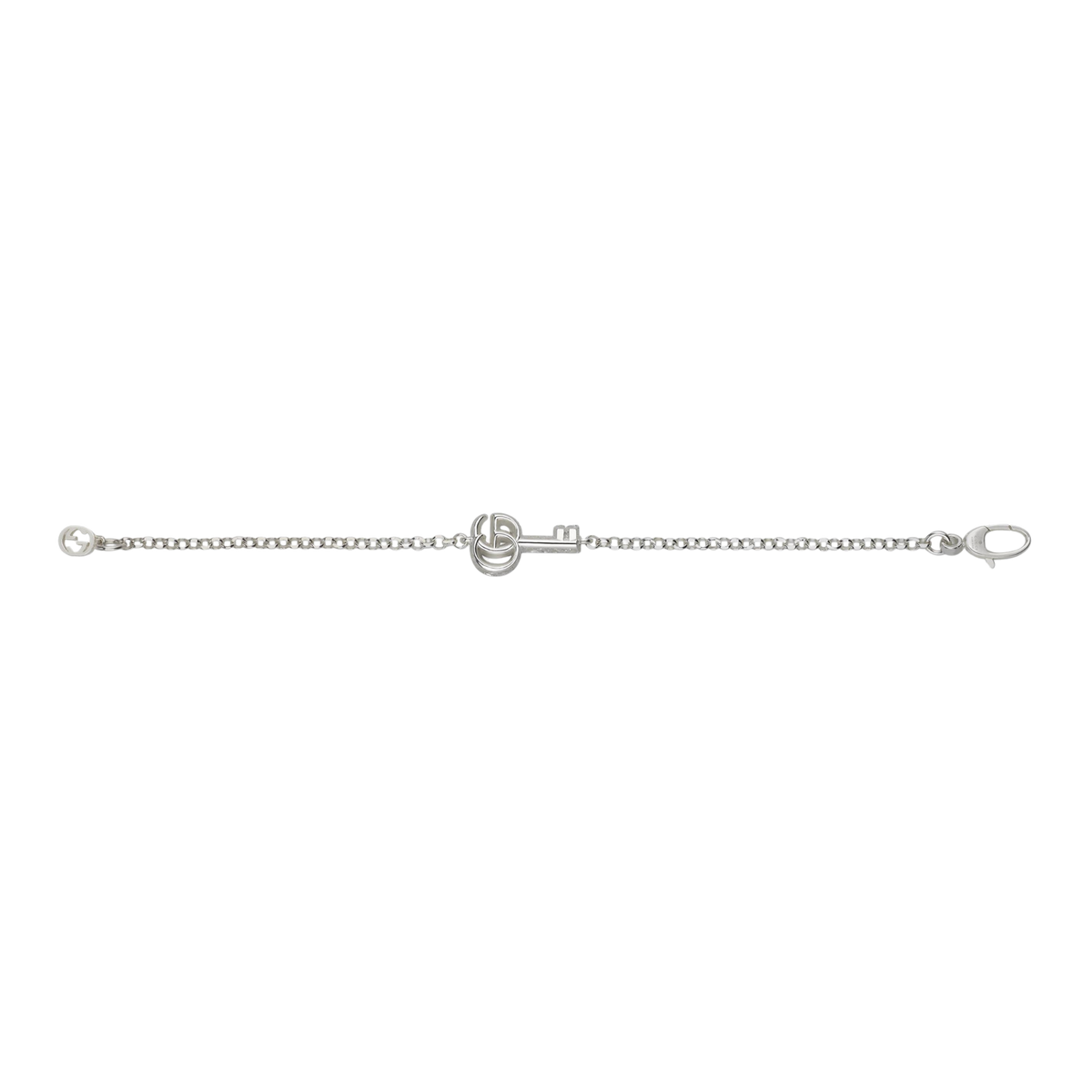 Elevate your everyday look with this authentic Gucci silver chain bracelet. Designed with engraved accents and a bold statement centrepiece, it blends classic craftsmanship with contemporary Italian fashion.
