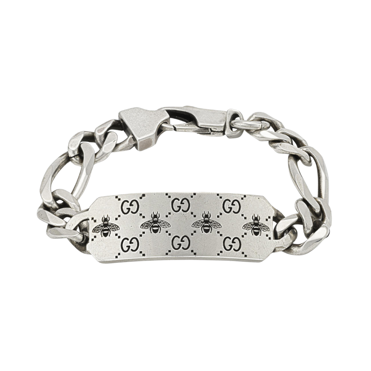 A modern icon of luxury, the Gucci Signature sterling silver bracelet blends bold design with timeless Italian craftsmanship.