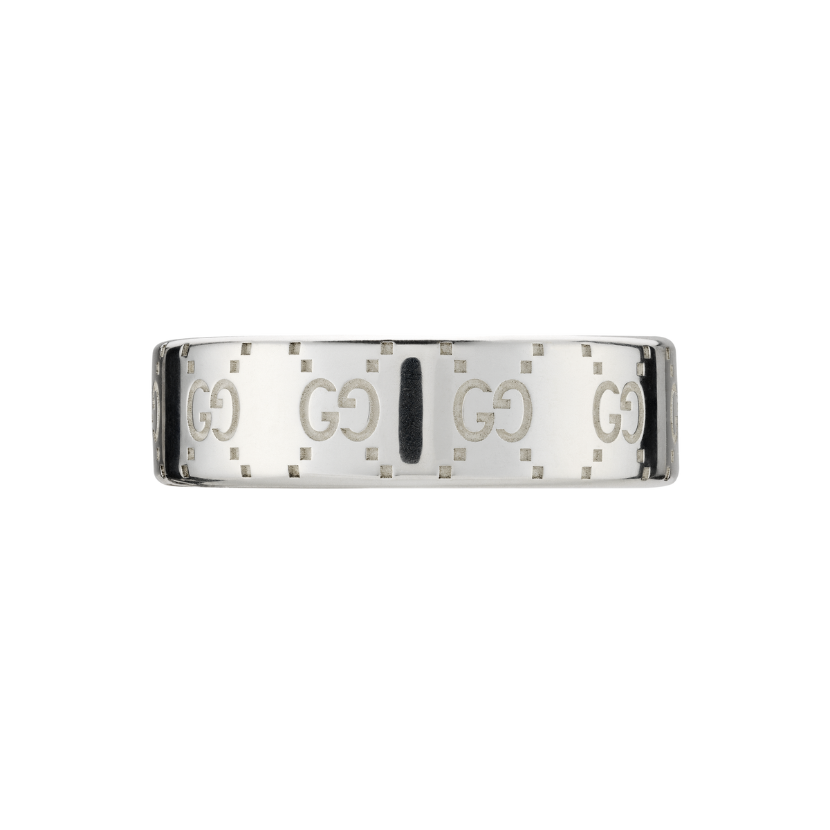 Classic without feeling ordinary, this size 12 Gucci ring combines a sleek sterling silver band with the House's iconic GG motif for a refined designer finish.