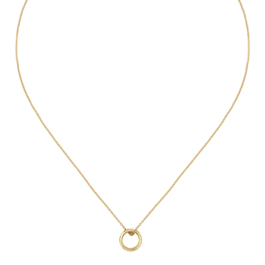 Simple yet striking, the Gucci Icon 18ct Yellow Gold Necklace pairs a fine 42cm chain with a polished circular pendant, making it perfect for wearing alone or layered.