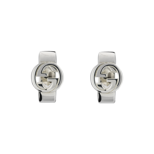 Gucci Interlocking G hoop earrings with polished finish and signature logo design