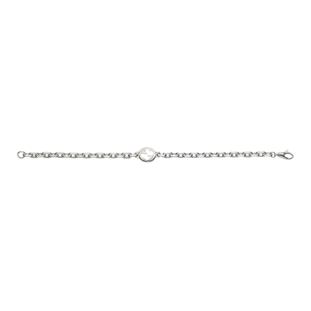 A modern expression of Italian craftsmanship, this 0.28ct Gucci Interlocking G Necklace combines radiant diamonds with polished 18ct white gold, making it an effortlessly elegant finishing touch.