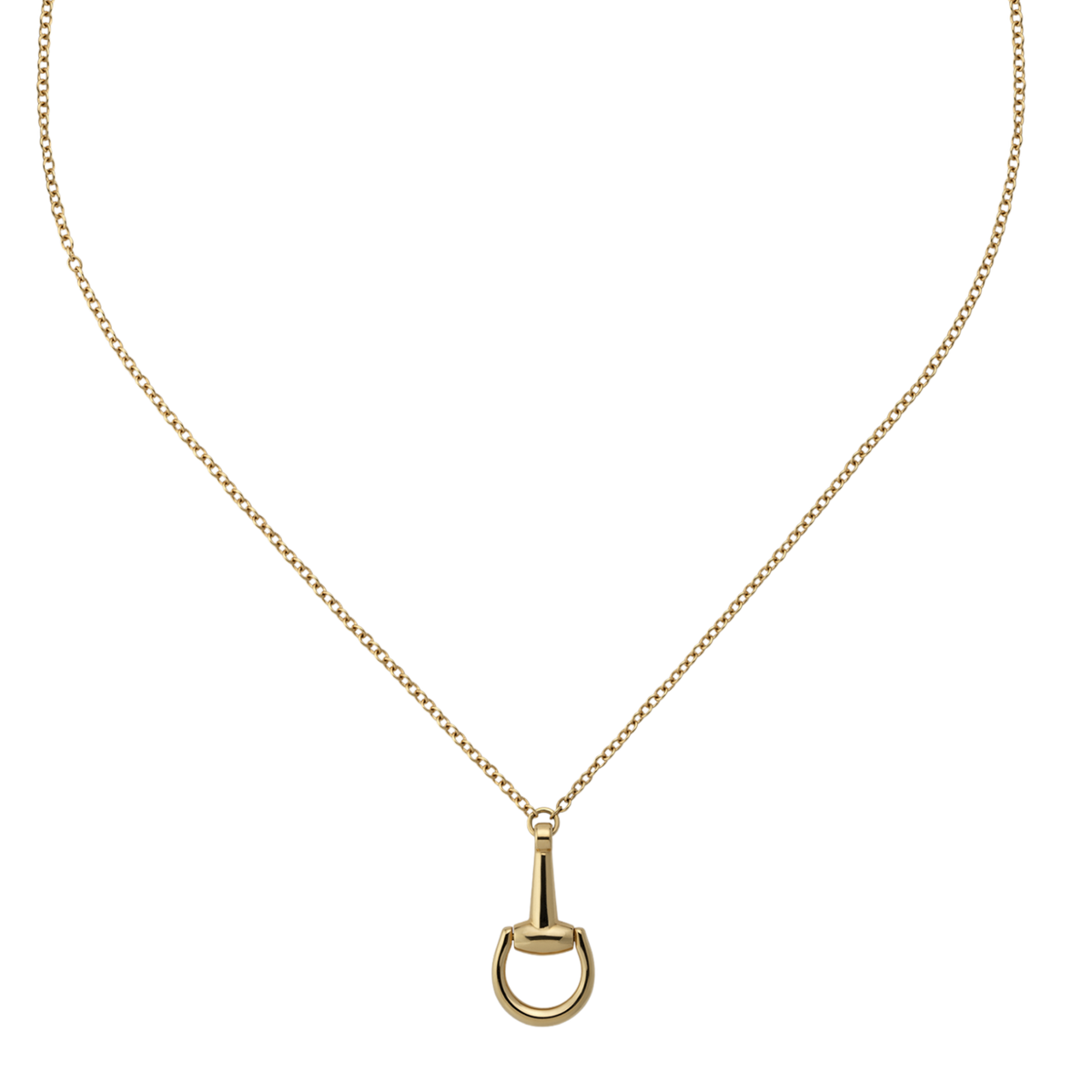 Elegant in its simplicity, this Gucci Horsebit necklace combines polished 18ct yellow gold with equestrian-inspired design.