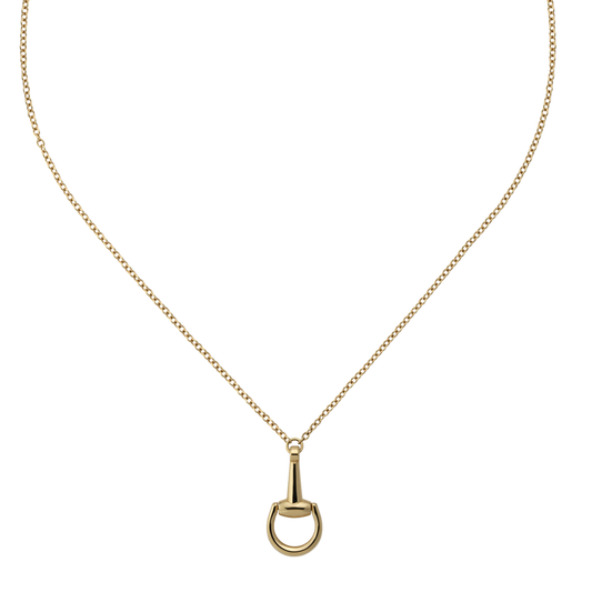 Elegant in its simplicity, this Gucci Horsebit necklace combines polished 18ct yellow gold with equestrian-inspired design.