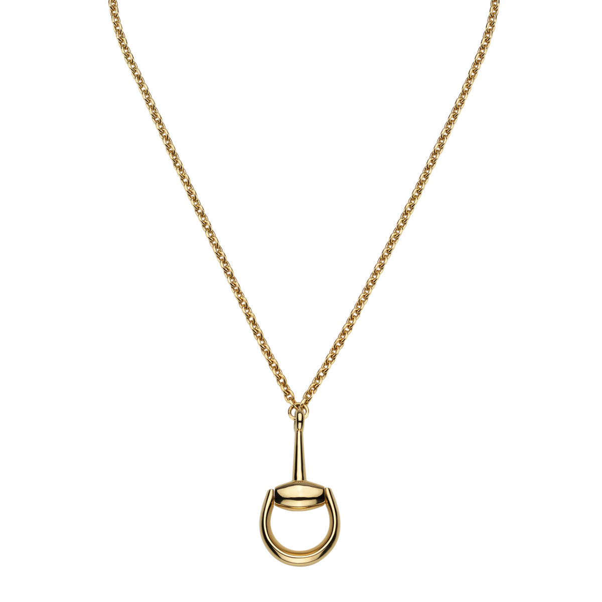 Elegant, minimal, and instantly recognisable, this 18ct yellow gold Gucci necklace highlights the iconic Horsebit detail inspired by the brand’s equestrian roots. 