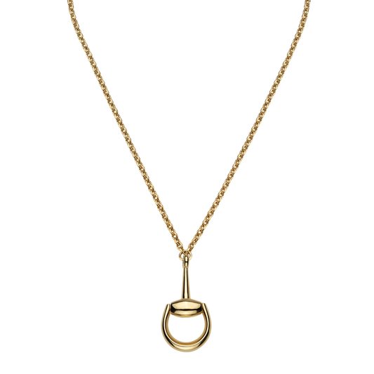 Elegant, minimal, and instantly recognisable, this 18ct yellow gold Gucci necklace highlights the iconic Horsebit detail inspired by the brand’s equestrian roots. 