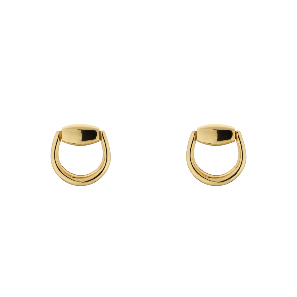 A refined expression of Gucci’s equestrian heritage, these Horsebit stud earrings are crafted from luxurious 18ct yellow gold and feature the brand’s iconic half-horsebit motif.