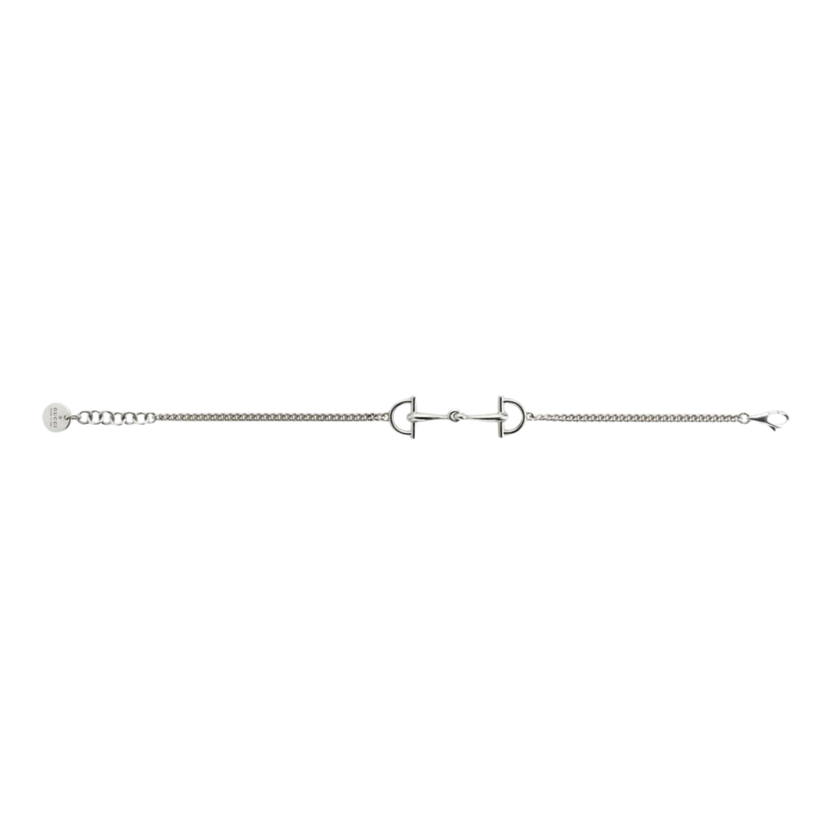 925 sterling silver Gucci bracelet featuring the iconic Staffa horsebit design.