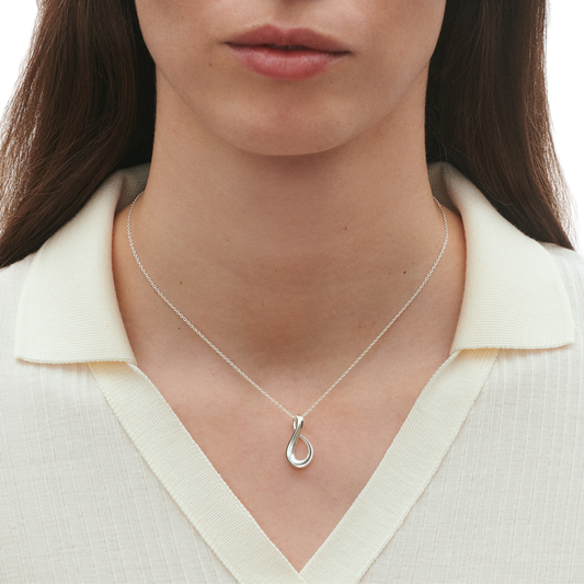 Inspired by the mathematical symbol for infinity, the design is often associated with eternal love, connection, and endless possibilities. Combining meaningful symbolism with Georg Jensen's signature craftsmanship, the Infinity Necklace is a timeless gift and a piece to treasure for years to come.