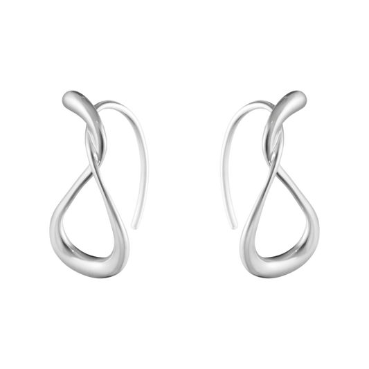 The Georg Jensen Mercy Small Hoop Earrings offer a fresh take on a jewellery classic. Crafted in sterling silver, their softly curved shape gives them a more sculptural look than traditional hoops, making them an easy choice for everyday wear with a modern twist.