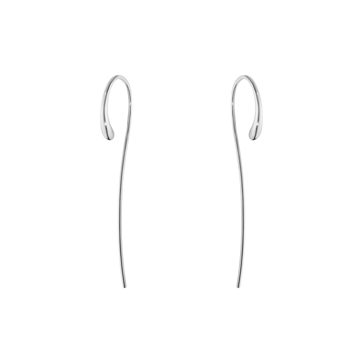 The Georg Jensen Mercy Sterling Silver Earrings feature elegant flowing curves inspired by the passage of time, creating a sculptural design that's effortlessly sophisticated.