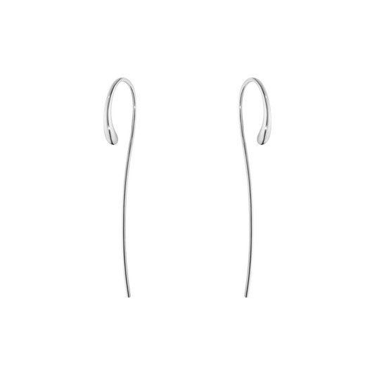 The Georg Jensen Mercy Sterling Silver Earrings feature elegant flowing curves inspired by the passage of time, creating a sculptural design that's effortlessly sophisticated.