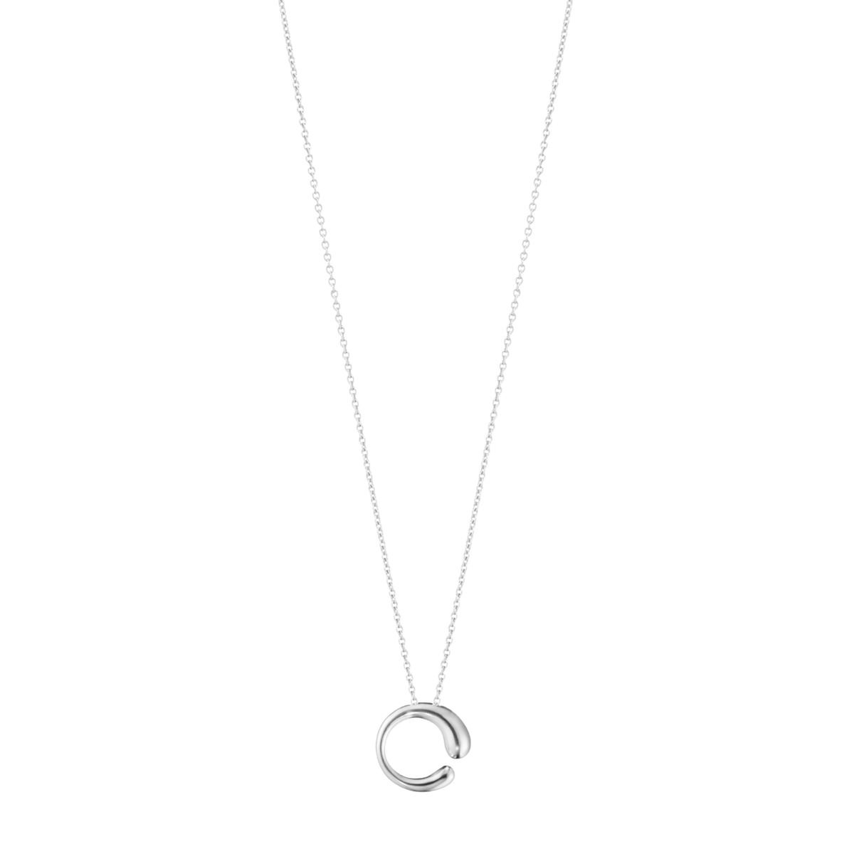 The Georg Jensen Mercy Medium Pendant is a striking expression of contemporary Scandinavian design.
Created by renowned designer Jacqueline Rabun, its flowing shape symbolises the twists and turns of life, resulting in a piece that feels both meaningful and effortlessly elegant.
