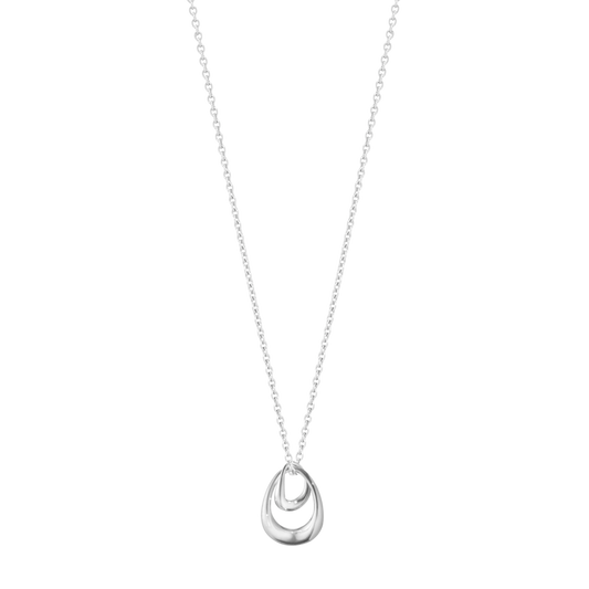 The Georg Jensen Offspring Necklace is a beautifully meaningful piece, designed with two interlocking sterling silver loops that represent the special bond between loved ones. Whether it reminds you of family, friendship or lasting love, it's a necklace with a story behind it as well as timeless style.