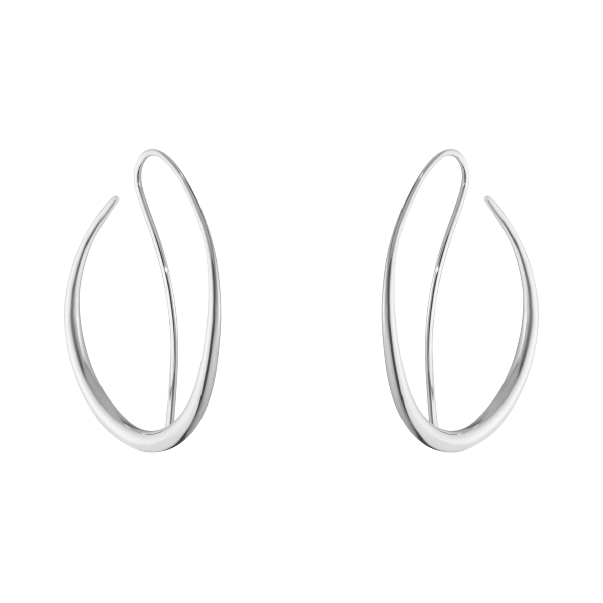 The Georg Jensen Offspring Double Ear Hoops put a contemporary spin on classic hoop earrings. Featuring two softly linked sterling silver hoops, they create extra depth and movement while keeping the look clean, understated and easy to wear. 