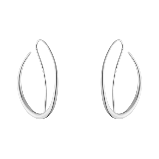 The Georg Jensen Offspring Double Ear Hoops put a contemporary spin on classic hoop earrings. Featuring two softly linked sterling silver hoops, they create extra depth and movement while keeping the look clean, understated and easy to wear. 