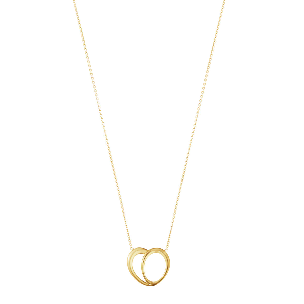 Crafted in radiant 18ct yellow gold, the softly intertwined heart design represents two lives forever linked, creating a piece that's both elegant and deeply meaningful.