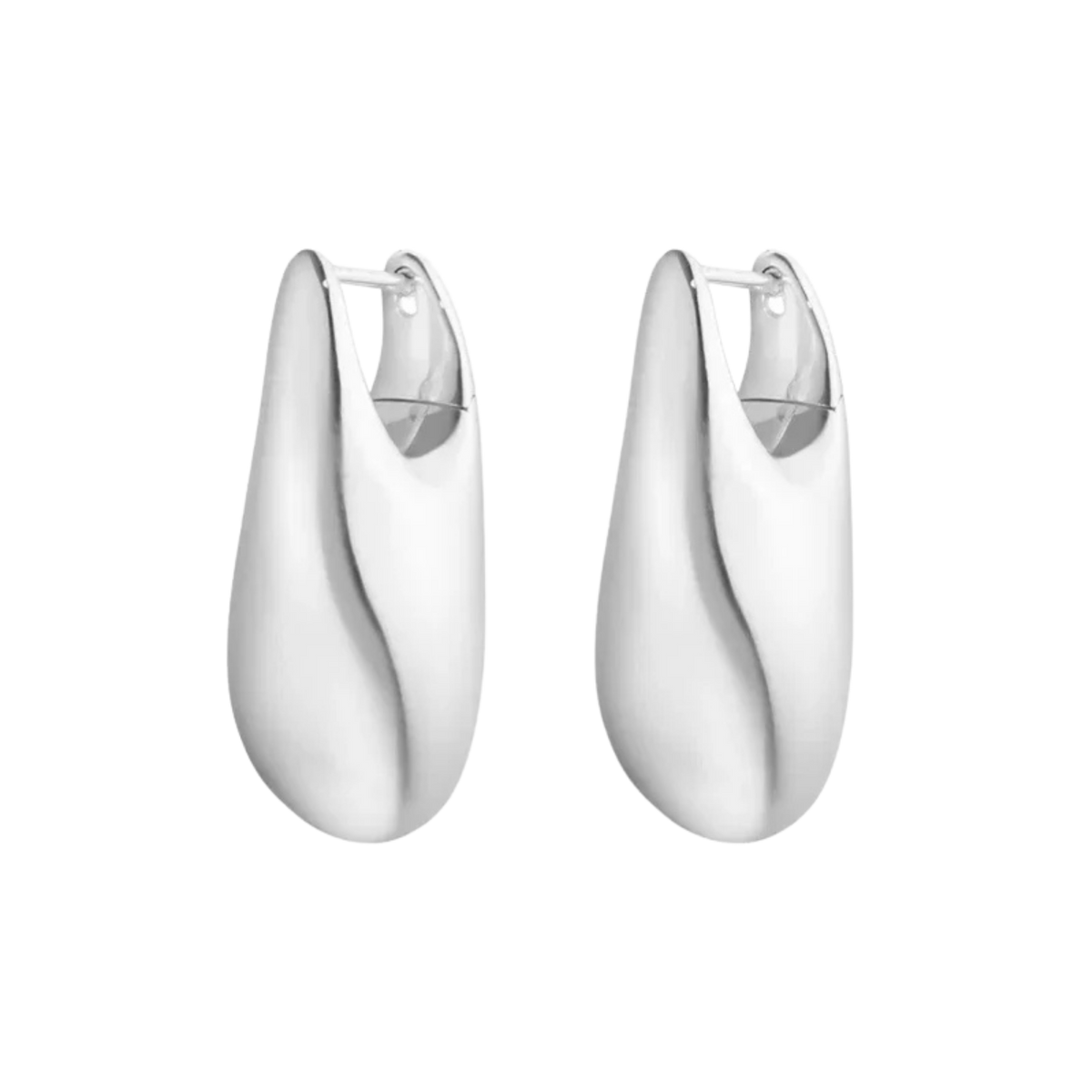 Georg Jensen Reflect Large Sterling Silver Earrings