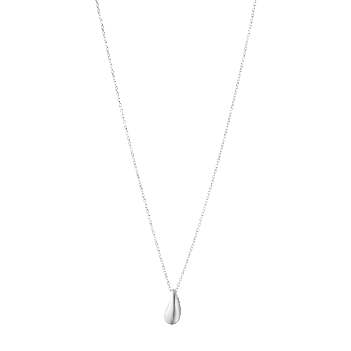 The Georg Jensen Reflect Mini Pendant is a clean, minimal take on modern everyday jewellery. Crafted in sterling silver, it features a single softly curved link that hangs from a delicate chain.