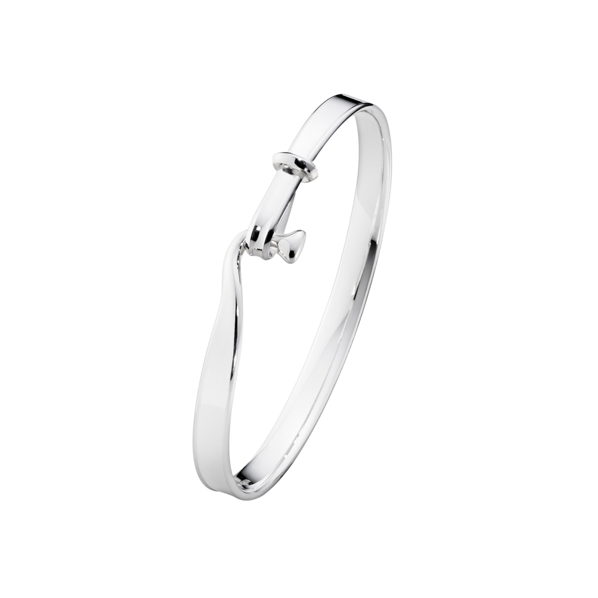 The Georg Jensen Torun Bangle is perfect worn alone for a clean, sculptural look or stacked with other bangles for a more layered style. 