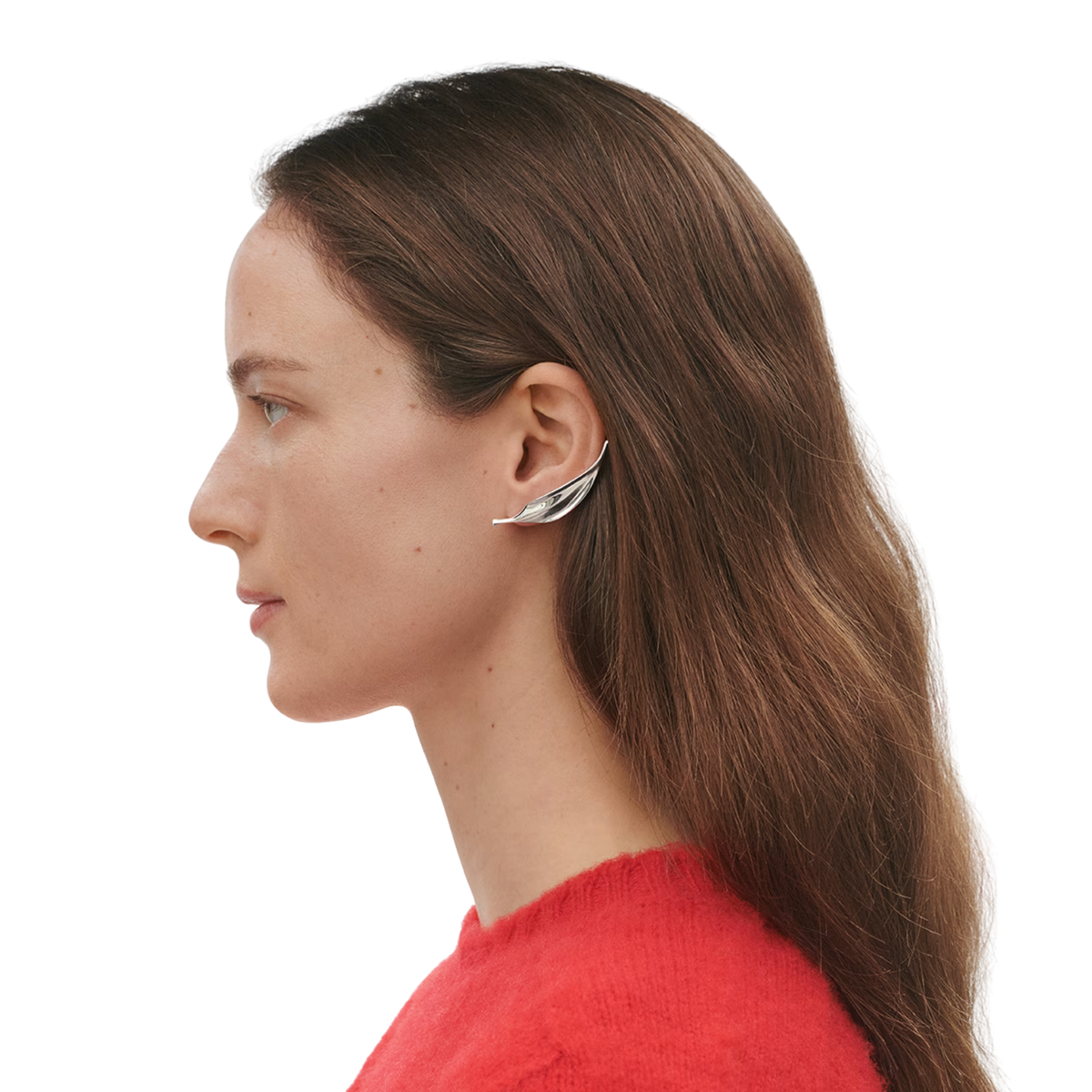 Georg Jensen Torun drop earrings crafted in sterling silver with distinctive tendril-inspired detailing by Vivianna Torun Bülow-Hübe