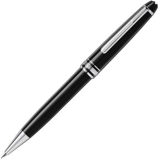 Montblanc Meisterstück Platinum-Coated Classique 0.5mm mechanical pencil in black precious resin with platinum-coated trim.