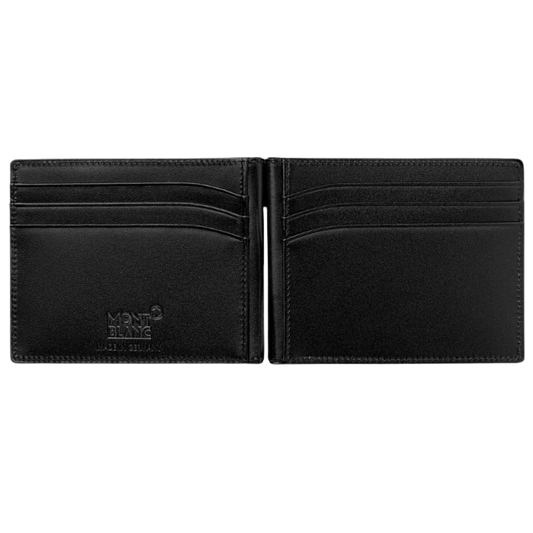 Montblanc Meisterstück Wallet 6CC with Money Clip Black Leather
