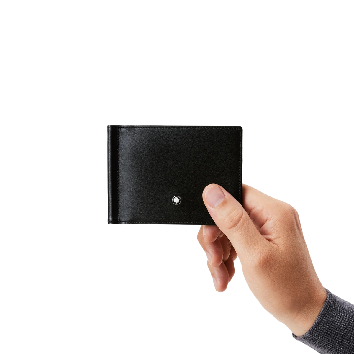 Montblanc Meisterstück Wallet 6CC with Money Clip Black Leather