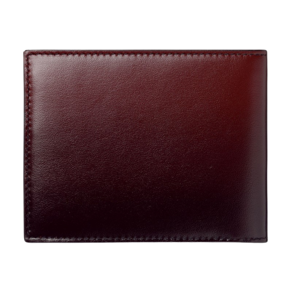 Rear view of the Montblanc Meisterstück Wallet 6CC in burgundy leather.