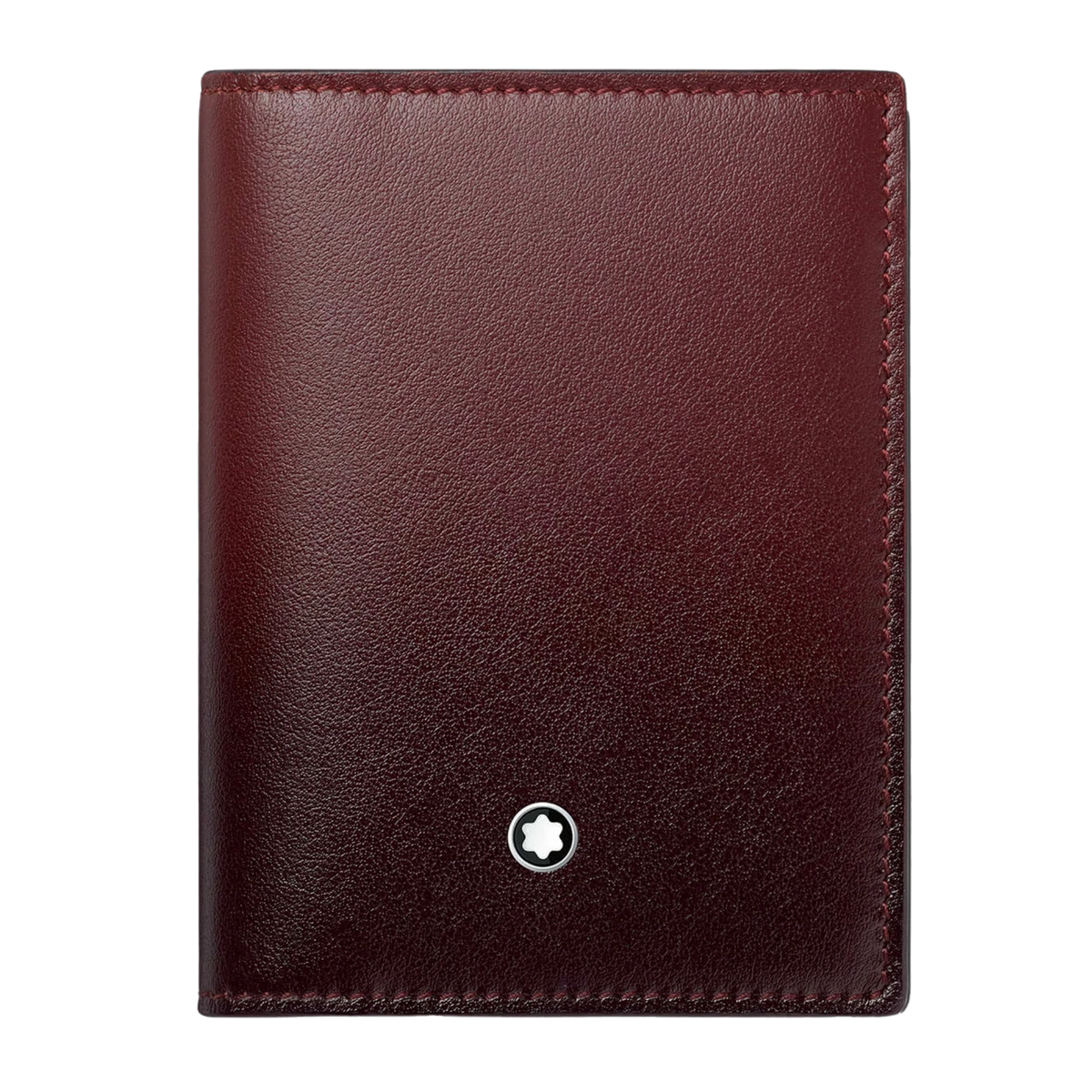 Montblanc Meisterstück 4CC Card Holder crafted in deep-shine black leather with signature Montblanc emblem and timeless design