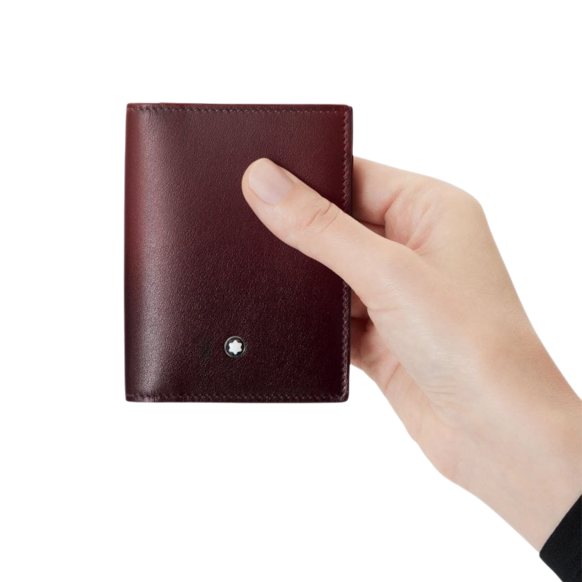 Montblanc Meisterstück 4CC Card Holder in luxurious black leather with practical card storage and classic Montblanc detailing