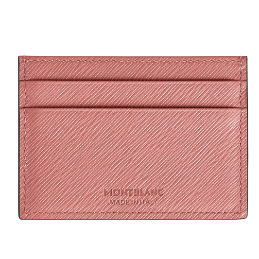 Rear View of Montblanc Sartorial 5CC Card Holder Blush Leather 