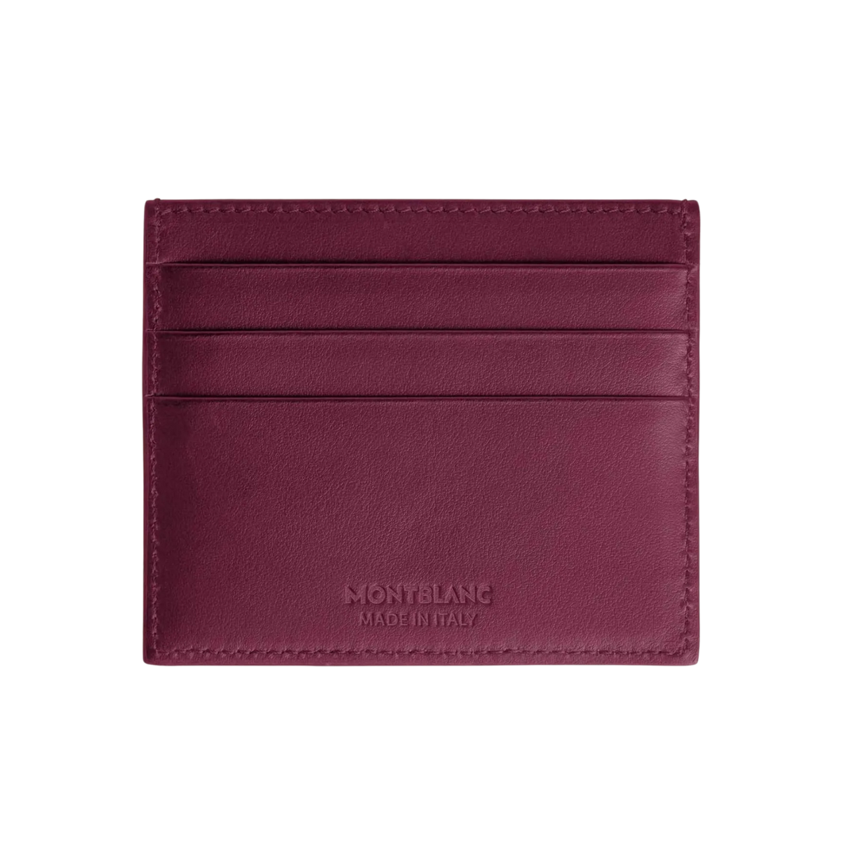 Back View of Montblanc Extreme 3.0 6CC Card Holder Black and Cassis Leather