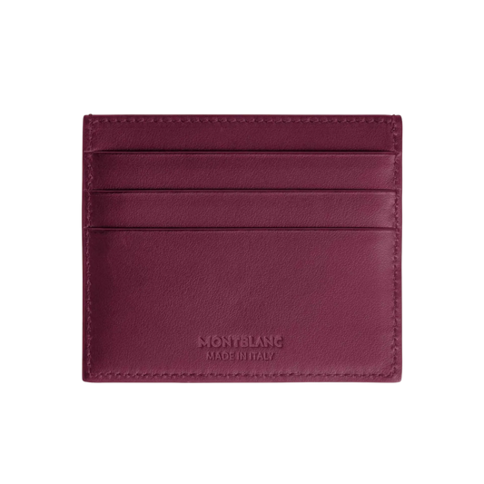 Back View of Montblanc Extreme 3.0 6CC Card Holder Black and Cassis Leather