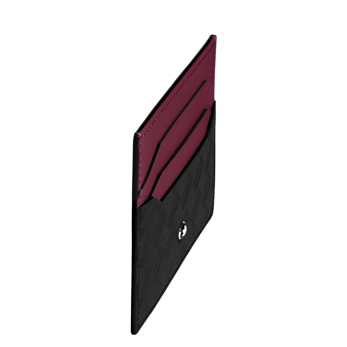 Middle view of Montblanc Extreme 3.0 6CC Card Holder Black and Cassis Leather