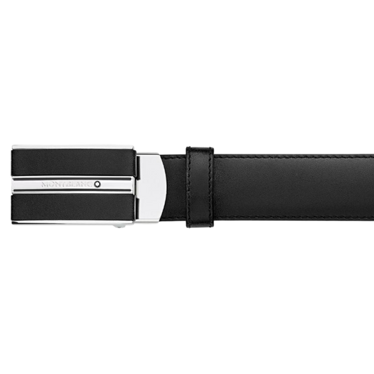 Close view of buckle Montblanc Meisterstück Black Leather Belt