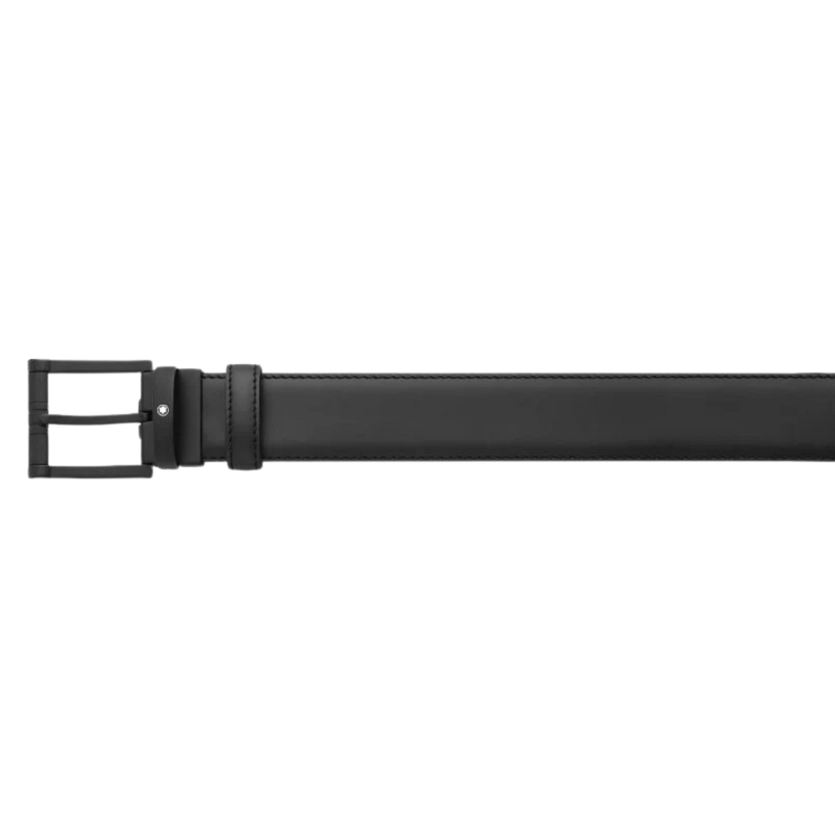 Montblanc PVD Black Leather Belt 30mm