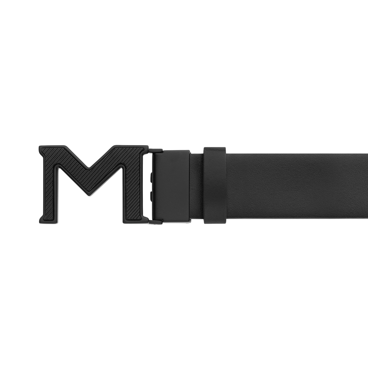 Buckle view Montblanc M Buckle Extreme 3.0 35mm Reversible Leather Belt Black